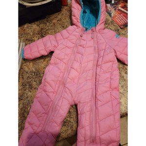 Snozu Pink Quilted Hooded Snowsuit Infant Baby Size 3-6months Winter Warm